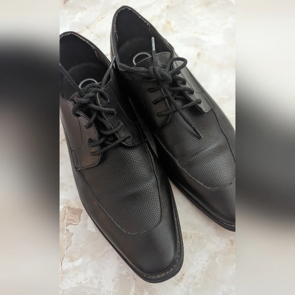 Calvin Klein Man's  RAMBERT Leather Oxfords  Black  Shoes Size 7M